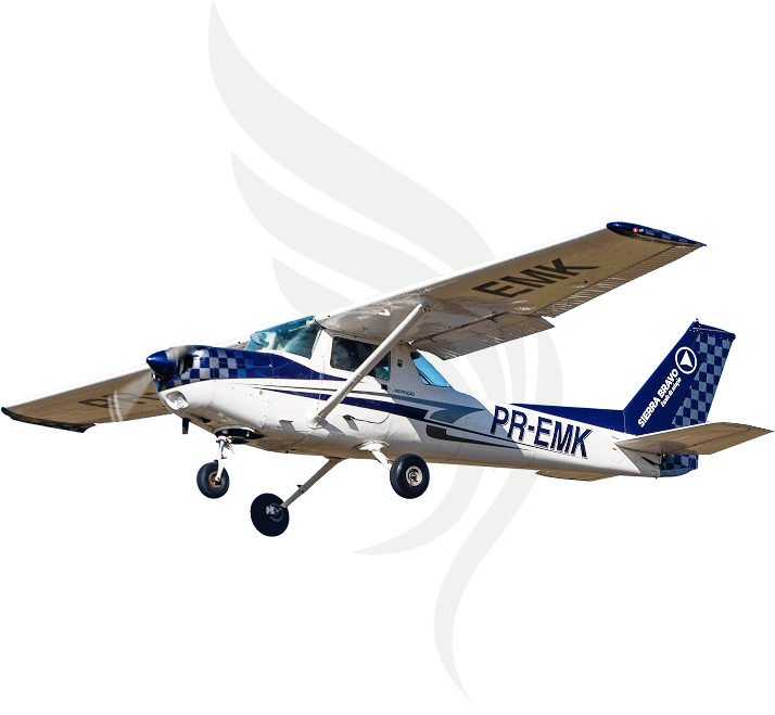 avião com logo no fundo